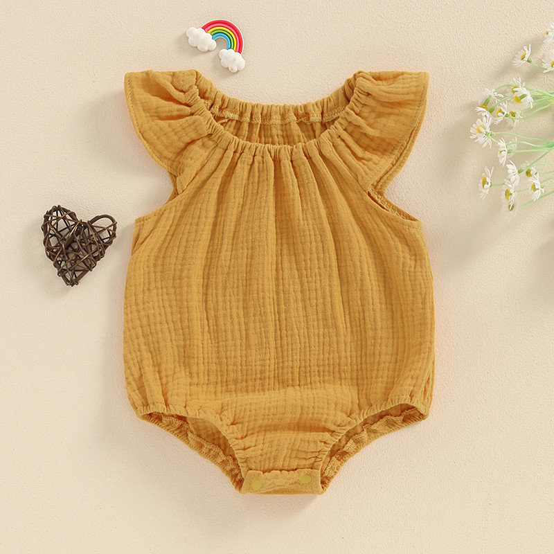 Pudcoco újszülött baba lányok pamut lenvászon ujjatlan váll nélkül tömör csecsemő kombiné nyári ruhák alkalmi napi 0-24h