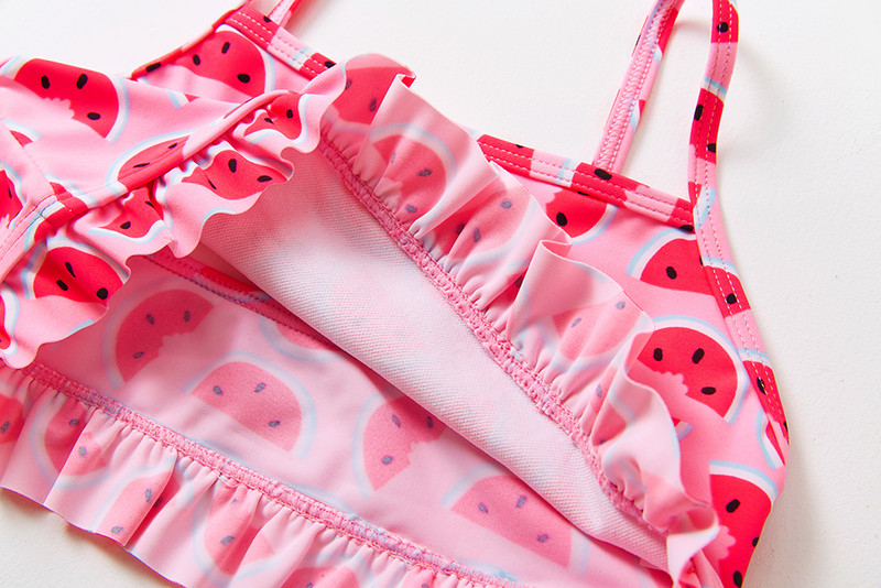 2-8 éves kisgyermek baba lányok fürdőruha Görögdinnye lányok fürdőruha Kétrészes lányok úszóruha Kiváló minőségű gyerek strandruha