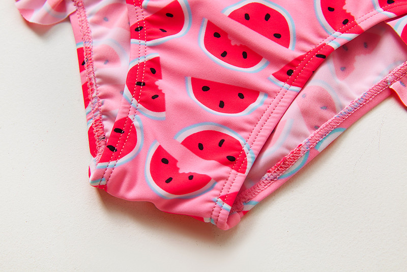 2-8 éves kisgyermek baba lányok fürdőruha Görögdinnye lányok fürdőruha Kétrészes lányok úszóruha Kiváló minőségű gyerek strandruha