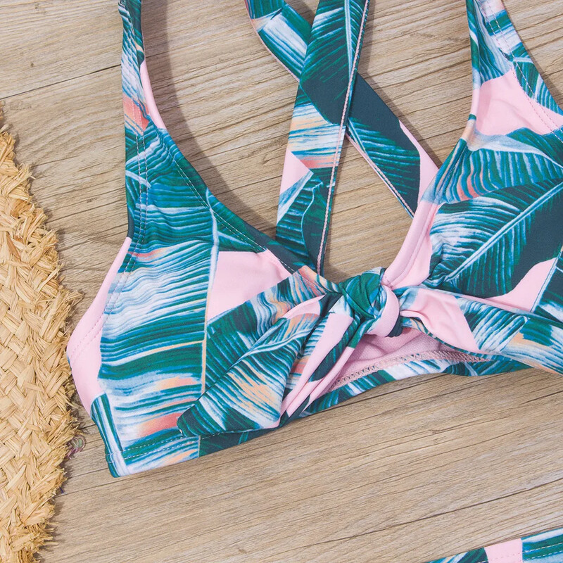 Új nyári európai és amerikai stílusú virágok bikini gyerek fürdőruha lány osztott bikini gyerek csokornyakkendő fürdőruha