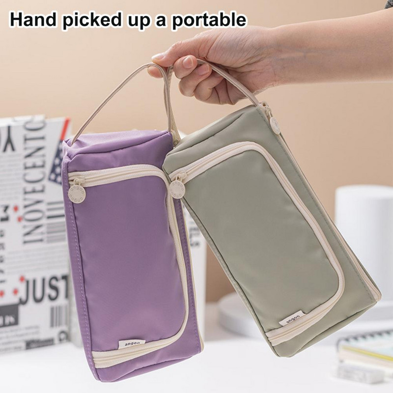 Praktikus írószerdoboz fogantyúval Többcélú, egyszínű, nagy kapacitású írószerdoboz