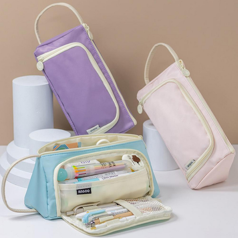 Praktikus írószerdoboz fogantyúval Többcélú, egyszínű, nagy kapacitású írószerdoboz