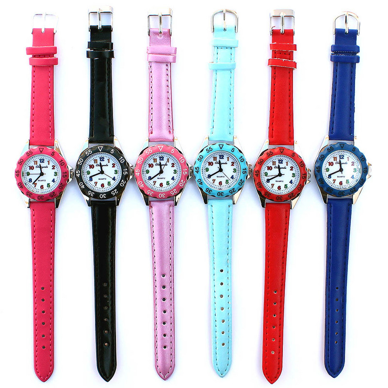 Aranyos fiúk lányok kvarc óra gyerek gyerek szövet szíj diák óra óra karóra ajándékok színes számtárcsa