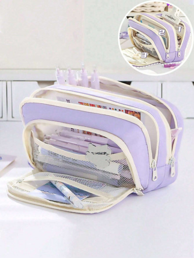 Kawaii zīmuļu futrāļi maciņa Liela ietilpība jauka pildspalvu soma Atpakaļ uz skolu Piederumi meitenēm Studentiem Bērniem Korejas rakstāmpiederumi