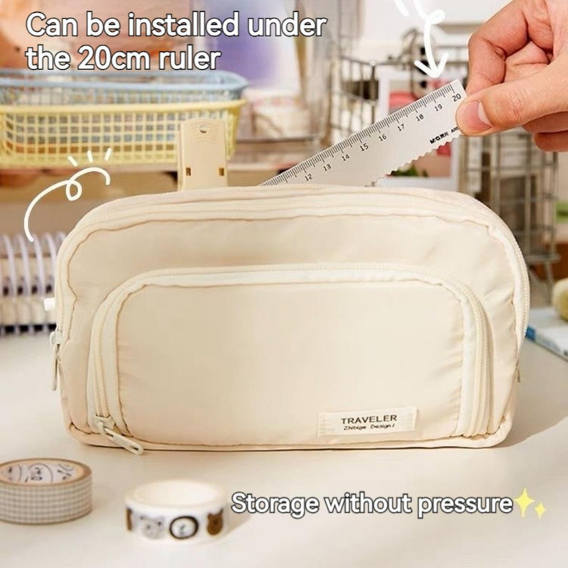 Tolltartó nagy kapacitású tolltartó kézi tolltáska Kozmetikai hordozható ajándék irodai iskolába Tini lány fiú Férfi Nő Felnőtt