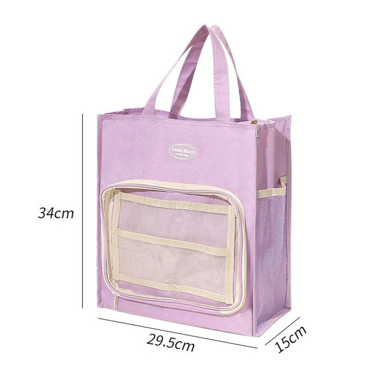 Nagy kapacitású vászon oktatótáskák iskolás diákoknak Könyvtartó extra osztályok számára Tanulmányi foglalkozások szervezője irattartó zsebekkel