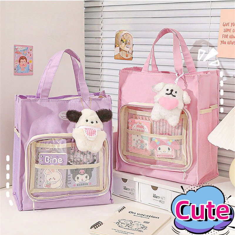 Nagy kapacitású vászon oktatótáskák iskolás diákoknak Könyvtartó extra osztályok számára Tanulmányi foglalkozások szervezője irattartó zsebekkel