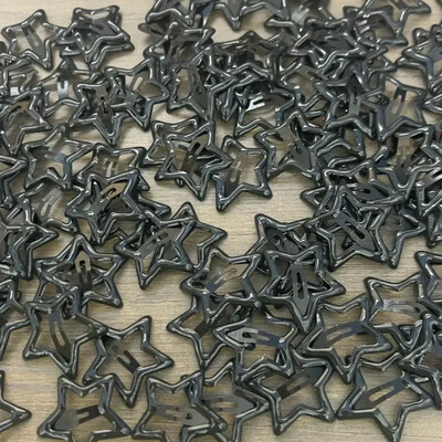 10db Színes Star BB Hajcsat Lányok Y2K Aranyos Star Barrettes Női Egyszerű Fém Snap Clip fejdísz Haj Ékszer Kiegészítők