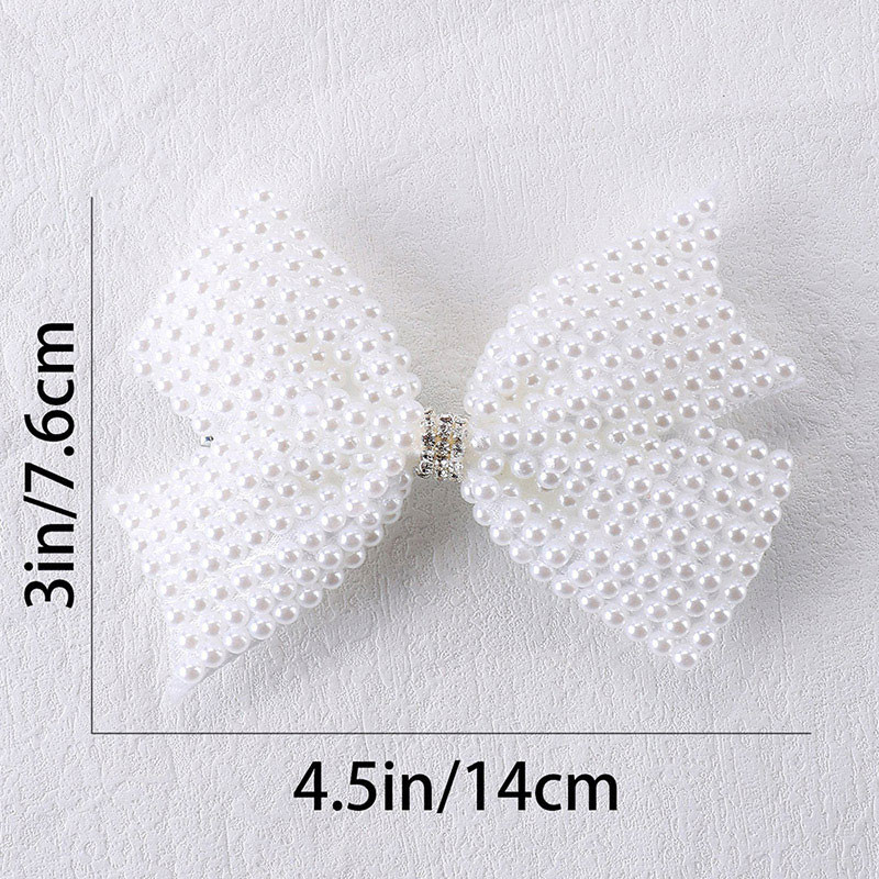 Édes fehér gyöngy haj masnik klipek lányoknak gyerekeknek butik Bling strasszos központ masnik hajtűk hercegnő hajkiegészítők