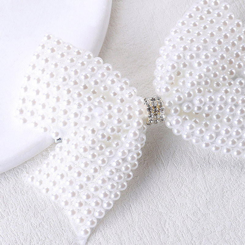 Édes fehér gyöngy haj masnik klipek lányoknak gyerekeknek butik Bling strasszos központ masnik hajtűk hercegnő hajkiegészítők