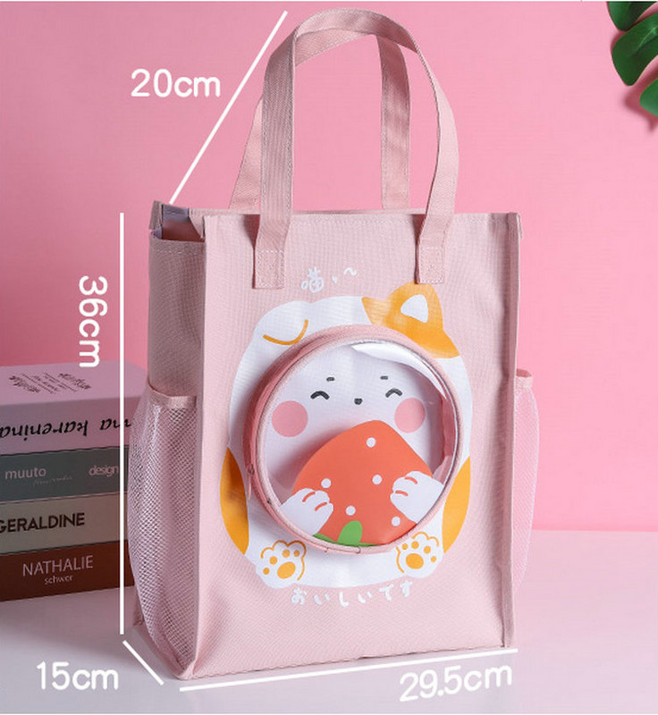 Kawaii iskolatáska lányoknak, gyerekeknek, hordozható házi feladatnak járó könyves táska általános iskolai diáktáska iskolába