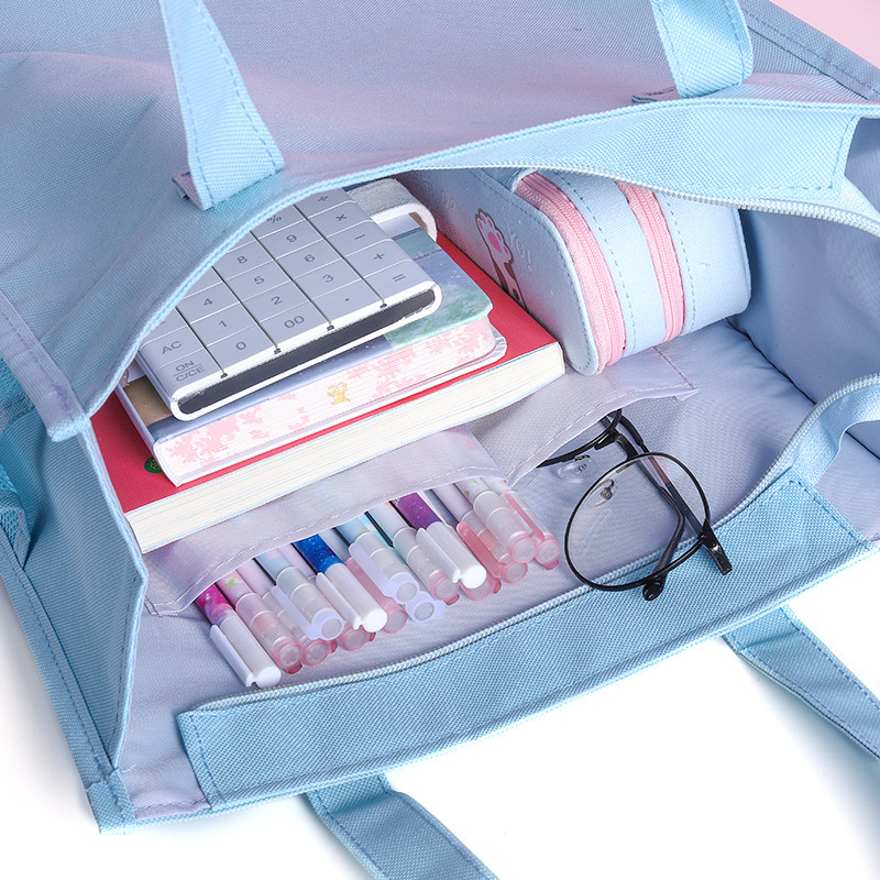 Kawaii iskolatáska lányoknak, gyerekeknek, hordozható házi feladatnak járó könyves táska általános iskolai diáktáska iskolába