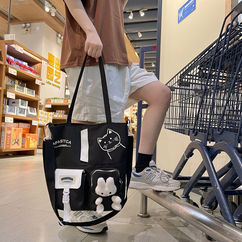 Naiste õlakott suure mahutavusega armas Jaapani tüdruk Mori kontrastseljakott kolledži üliõpilasklassi kott õppemaksu kott