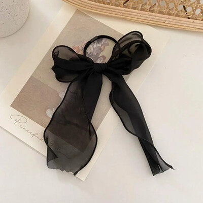 미용실 Nyári szolid színű csipkefonal szalagos hajcsiszolók női masni rugalmas hajkötél lófarok tartó lányoknak hajkötők kiegészítők