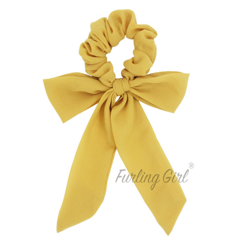 1 KOM Čvrsta šifonska mašna, elastične trake za kosu, šal, gumica za kosu, ženske rezance za kosu