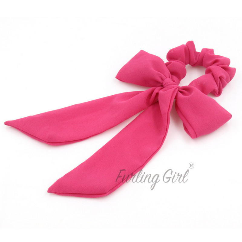 1 KOM Čvrsta šifonska mašna, elastične trake za kosu, šal, gumica za kosu, ženske rezance za kosu