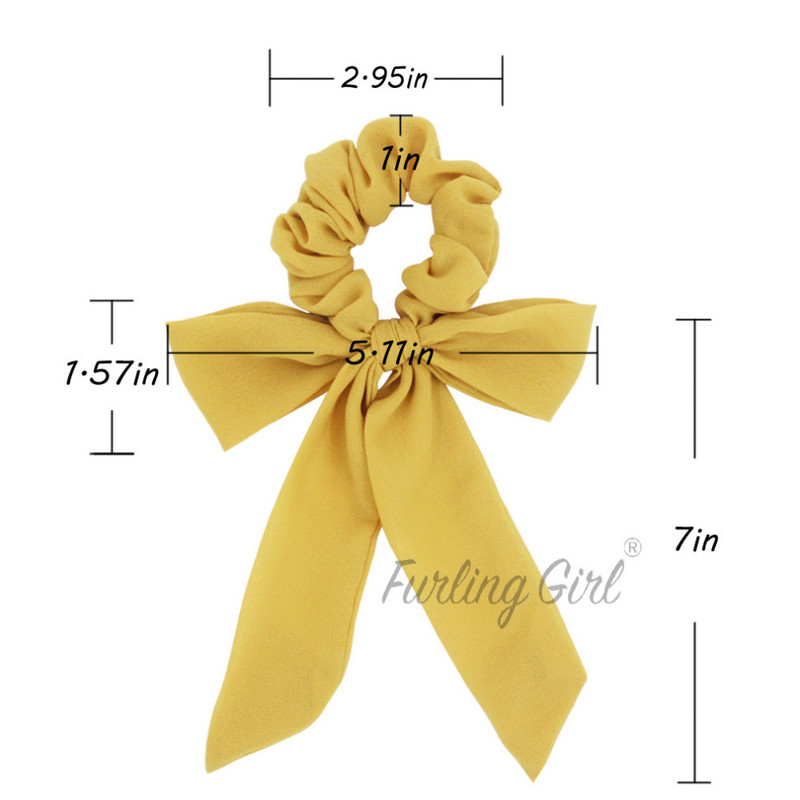 1 KOM Čvrsta šifonska mašna, elastične trake za kosu, šal, gumica za kosu, ženske rezance za kosu