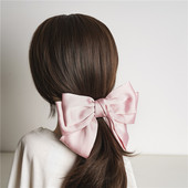 Satiinist Big Bow Hair Barrette juuksed Pin Tüdrukud Naiste Juuksepaelad Peakatted Šifoonist Juuste Aksessuaarid