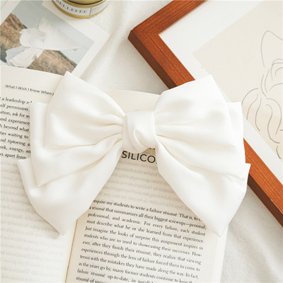 Satiinist Big Bow Hair Barrette juuksed Pin Tüdrukud Naiste Juuksepaelad Peakatted Šifoonist Juuste Aksessuaarid