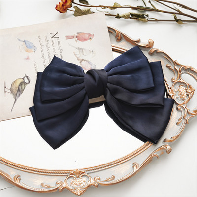Satiinist Big Bow Hair Barrette juuksed Pin Tüdrukud Naiste Juuksepaelad Peakatted Šifoonist Juuste Aksessuaarid
