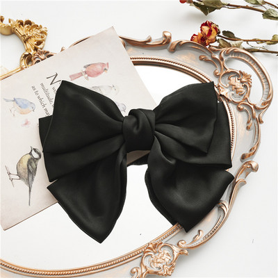 Satiinist Big Bow Hair Barrette juuksed Pin Tüdrukud Naiste Juuksepaelad Peakatted Šifoonist Juuste Aksessuaarid