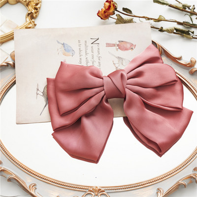 Satiinist Big Bow Hair Barrette juuksed Pin Tüdrukud Naiste Juuksepaelad Peakatted Šifoonist Juuste Aksessuaarid