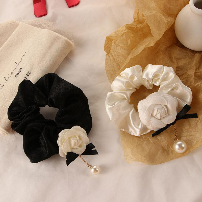 Dodaci za kosu Korejska biserna tkanina Žene Djevojke Elastična užad za kosu Gumice za kosu Kamelije Regulice Krug za kosu