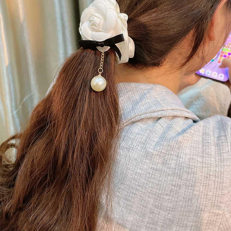 Dodaci za kosu Korejska biserna tkanina Žene Djevojke Elastična užad za kosu Gumice za kosu Kamelije Regulice Krug za kosu