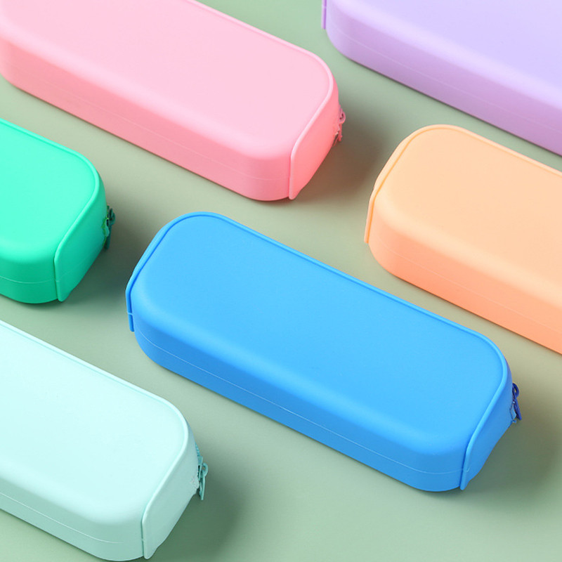 Iskolai szilikon ceruza levélpapír nagy kapacitású vízálló puha szilikon tolltartó Iskolai tokok ingyenes szállításhoz tollak Ajándék