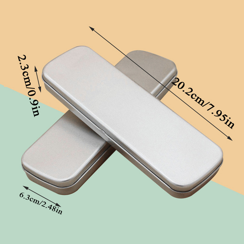 Ορθογώνιο Τσιγκένιο Κουτί Μεταλλική Μολυβοθήκη Υψηλής Ποιότητας Λευκοσίδηρος Κουτί στυλό Φοιτητικό γραφείο οργάνωσης Μολυβοθήκες Σχολικά είδη