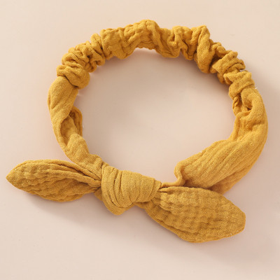 Baba rugalmas hajgumik lányok fejpánt pamut géz gyerek fejfedők csomó haj kiegészítők kisgyermek nyúl fül turbán puha Playa nyakkendők