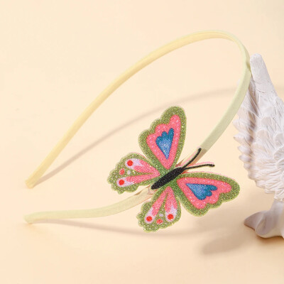 1db Gyerekek Aranyos Pillangó Rajzfilm Virág Hajpántok Fejfedők Lányok Szép Haj Karika Flitter Fejpántok Gyerek Haj Kiegészítők