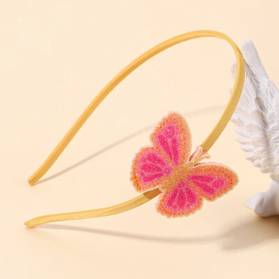 1db Gyerekek Aranyos Pillangó Rajzfilm Virág Hajpántok Fejfedők Lányok Szép Haj Karika Flitter Fejpántok Gyerek Haj Kiegészítők
