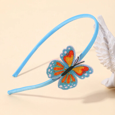 1db Gyerekek Aranyos Pillangó Rajzfilm Virág Hajpántok Fejfedők Lányok Szép Haj Karika Flitter Fejpántok Gyerek Haj Kiegészítők