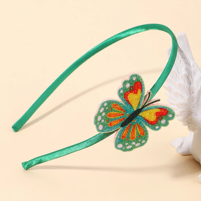 1db Gyerekek Aranyos Pillangó Rajzfilm Virág Hajpántok Fejfedők Lányok Szép Haj Karika Flitter Fejpántok Gyerek Haj Kiegészítők