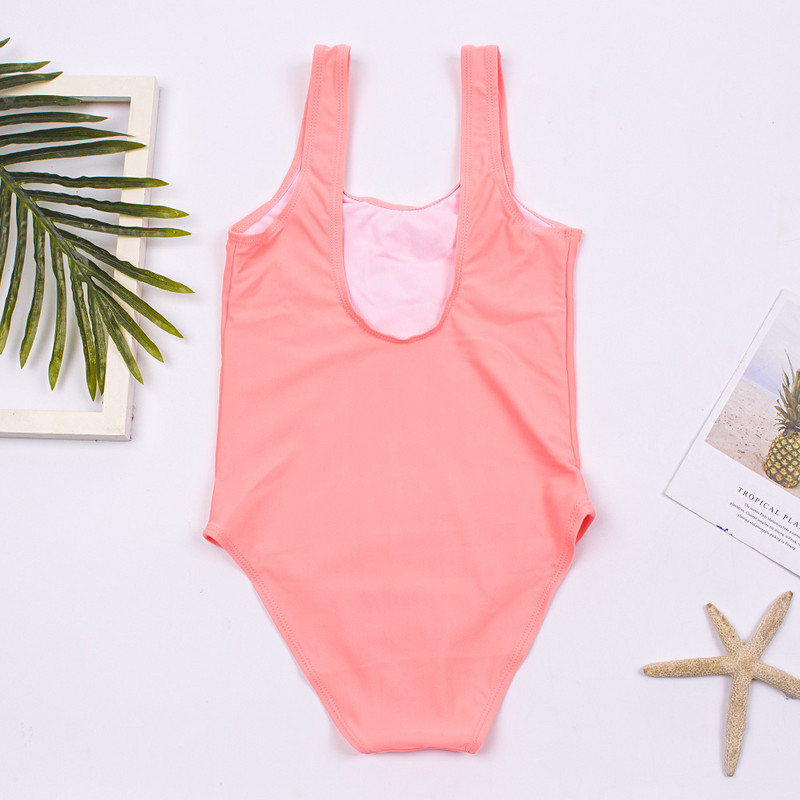 Nagykereskedelmi Solid Kids fürdőruha lányoknak fürdőruha 2024 Print Gyermek fürdőruha Aranyos 5-14 éves baba Monokini fürdőruha A304