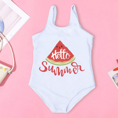 Pozdrav ljetu i uzorku lubenice Dječji kupaći kostimi za djevojčice Jednodijelni kupaći kostimi za djevojčice Kupaći kostimi za blagdane Dječja odjeća