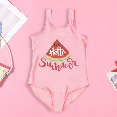 Pozdrav ljetu i uzorku lubenice Dječji kupaći kostimi za djevojčice Jednodijelni kupaći kostimi za djevojčice Kupaći kostimi za blagdane Dječja odjeća