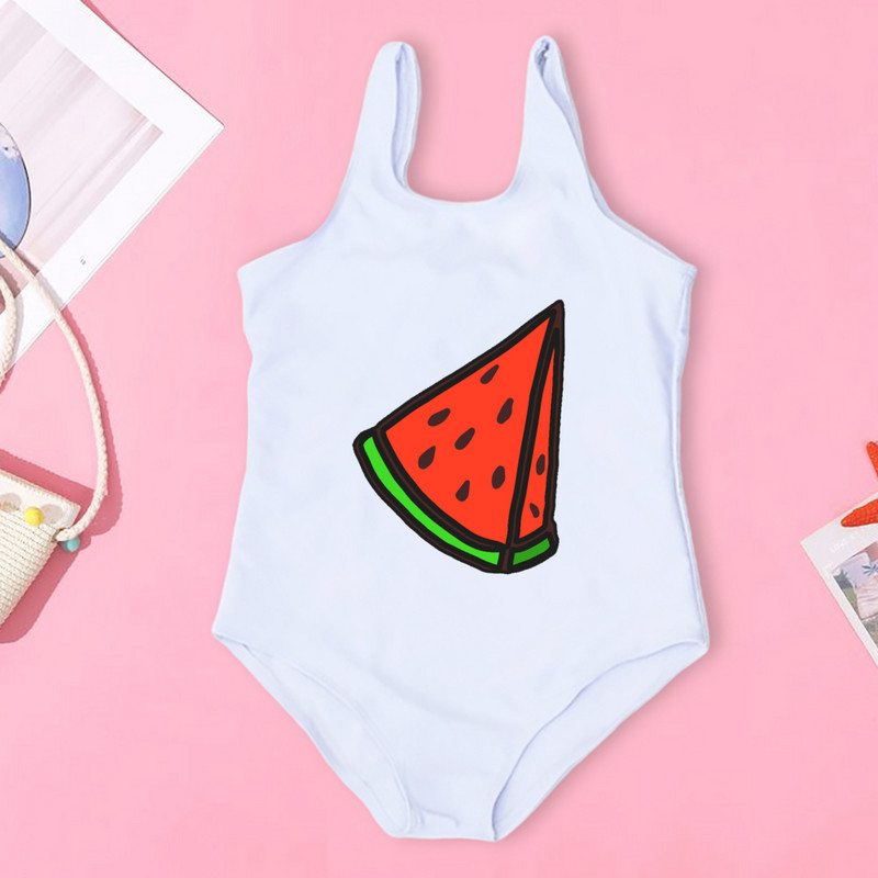 Pozdrav ljetu i uzorku lubenice Dječji kupaći kostimi za djevojčice Jednodijelni kupaći kostimi za djevojčice Kupaći kostimi za blagdane Dječja odjeća