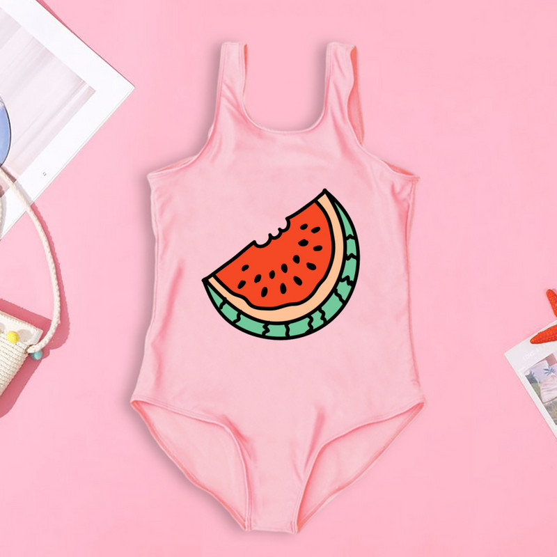Pozdrav ljetu i uzorku lubenice Dječji kupaći kostimi za djevojčice Jednodijelni kupaći kostimi za djevojčice Kupaći kostimi za blagdane Dječja odjeća