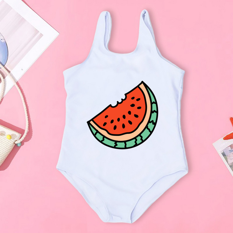Pozdrav ljetu i uzorku lubenice Dječji kupaći kostimi za djevojčice Jednodijelni kupaći kostimi za djevojčice Kupaći kostimi za blagdane Dječja odjeća
