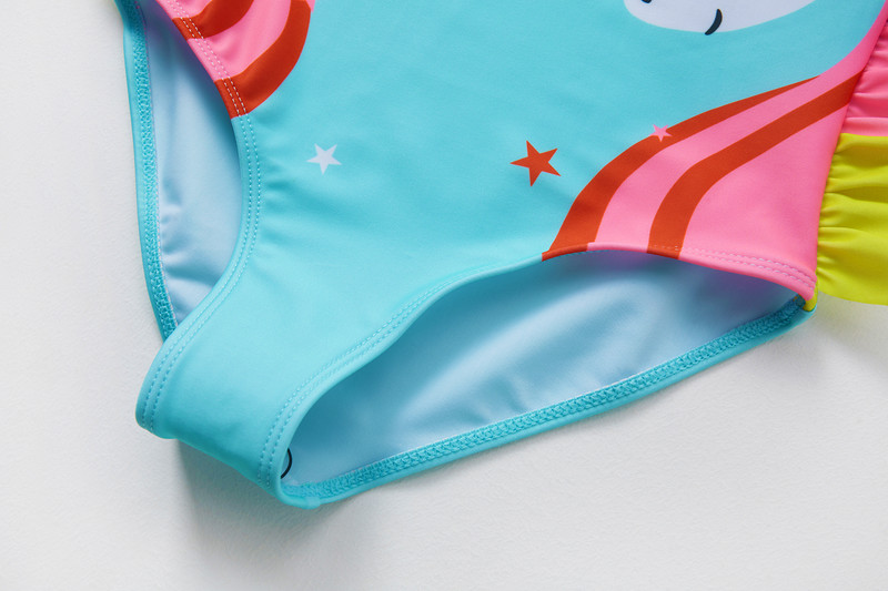 Novo dolazak Kupaći kostim za djevojčice od 3 do 10 godina Jednorog Kupaći kostim za djevojčice S volanima Dječji kupaći kostim Dječja odjeća za plažu