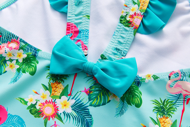 1-9 éves kisgyermek baba lány fürdőruha Flamingó mintás lány fürdőruha egyrészes gyermek fürdőruha gyerek fürdőruha Strandruha