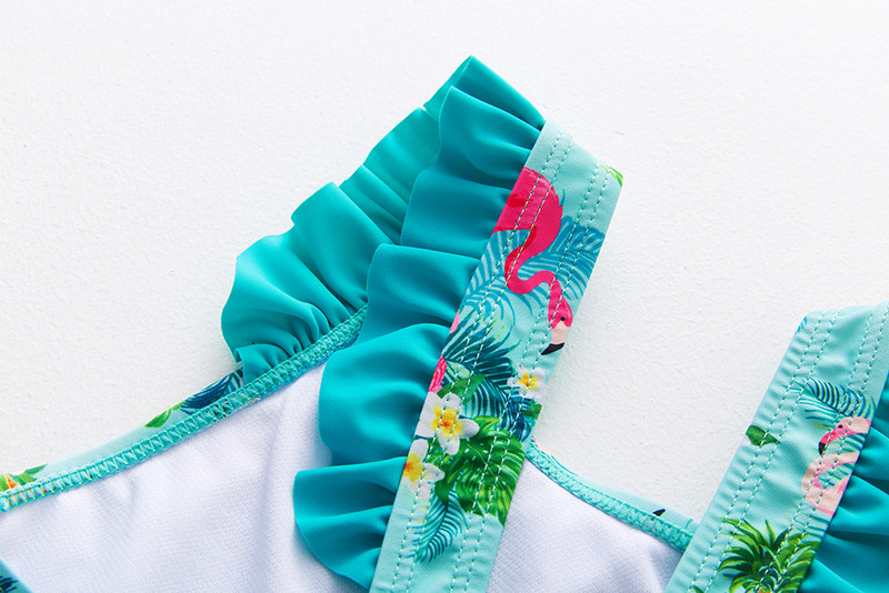 1-9 éves kisgyermek baba lány fürdőruha Flamingó mintás lány fürdőruha egyrészes gyermek fürdőruha gyerek fürdőruha Strandruha