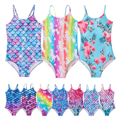 Costum de baie sirenă pentru copii Costum de baie dintr-o bucată pentru fete nou Costum de baie pentru fete Hot Spring Sling Sporturi acvatice Costum de baie cu uscare rapidă