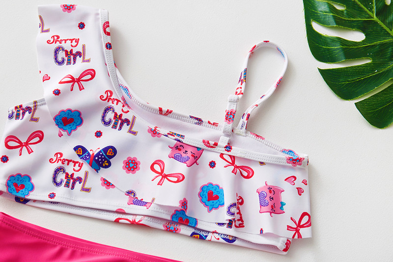 Costum de baie pentru fete 3~10 ani Bikini Costum de baie pentru fete Costum de baie din două piese Costum de baie pentru copii Set bikini pentru copii Biquini Infantil