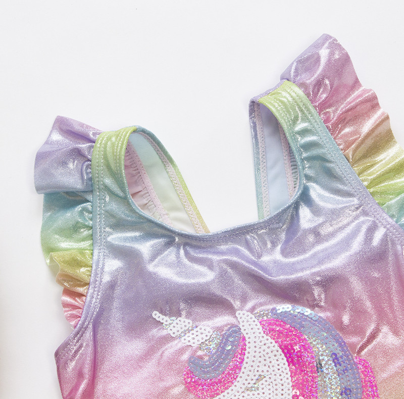 Rainbow Unicorn flitterek nyári gyerek egyrészes fürdőruha fürdőruha 2024 gyermek Monokini lány fürdőruha fürdőruha 282