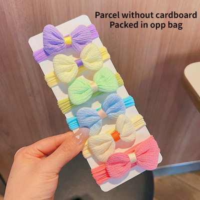 6db/szett Gyerek fejpántok virágos hajgyűrű édes és aranyos lófarok hajgyűrű kislány fonott törölköző gyűrű hajkiegészítők