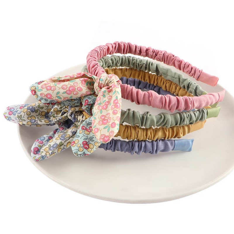 Lijepe dječje tkanine Obruči za kosu za djevojčice Dodaci za kosu Traka za glavu s mašnom Traka za kosu s otisnutim cvijećem