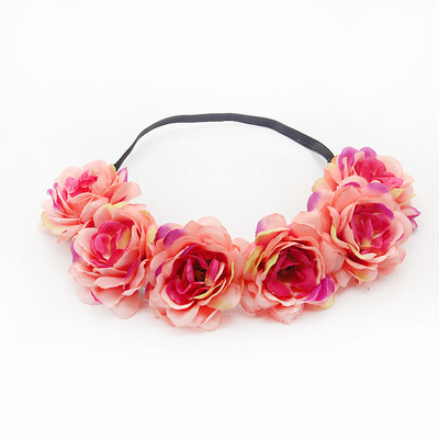 piros kék menyasszony virág korona esküvői menyasszonyi lány rózsa virág fejpánt hajpánt női műkoszorúk koszorú
